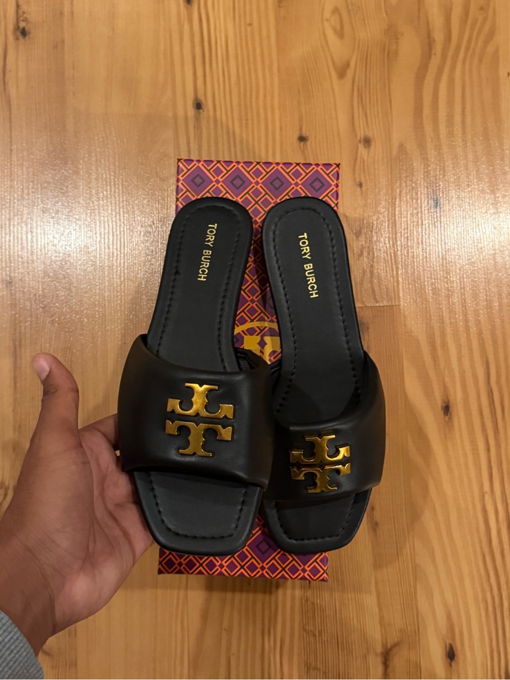 Women's black Tory Burch slides
